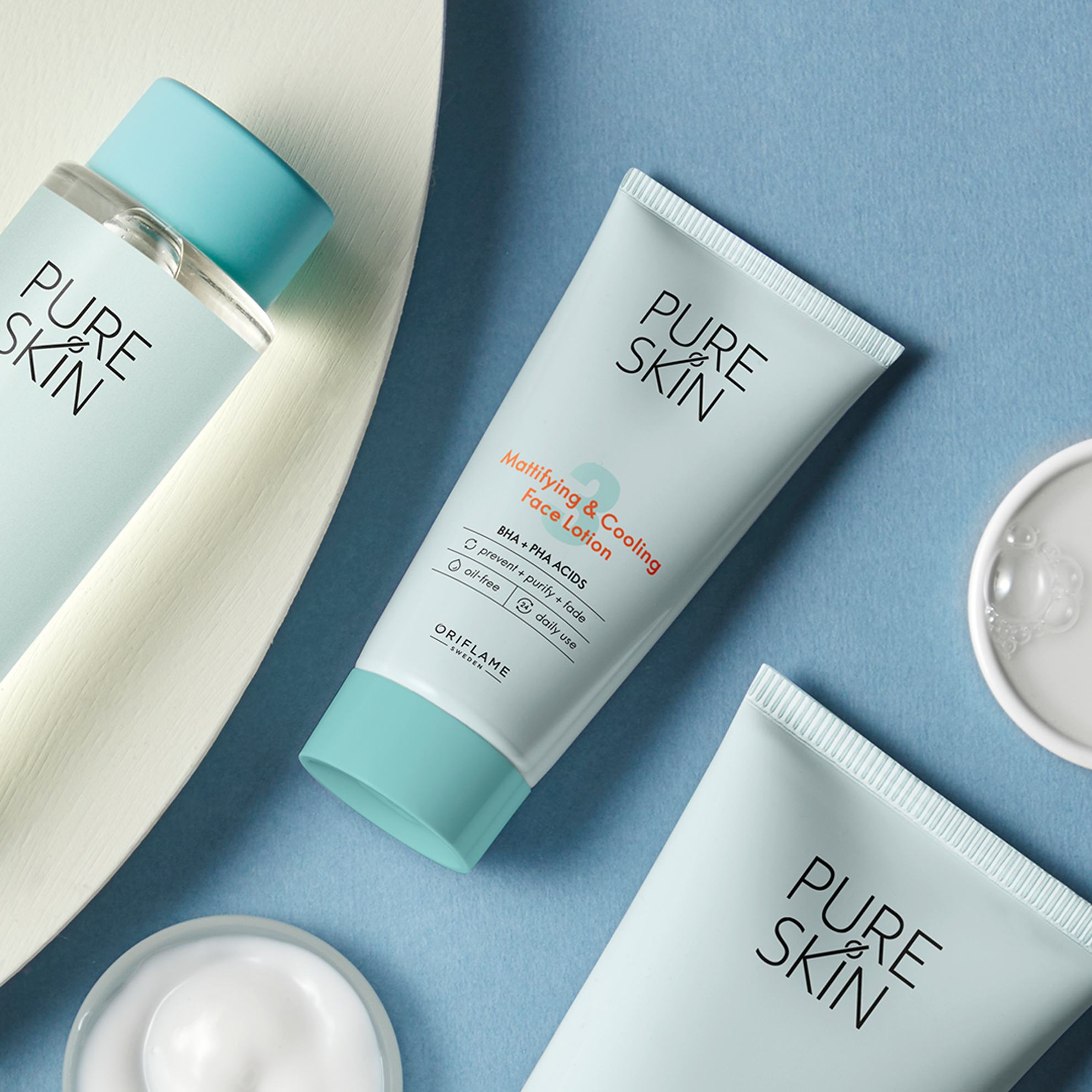 Crema Facial Matificante y Refrescante Pure Skin